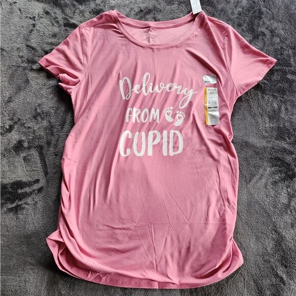 NEW MATERNITY "Delivery From Cupid" Graphic T-Shirt size M and L - Picture 1 of 7